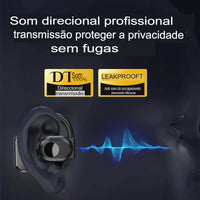 Fones de Ouvido Sem Fio Bluetooth com Microfone e Cancelamento de Ruído - Condução Óssea, Mãos Livres, Ideal para Direção