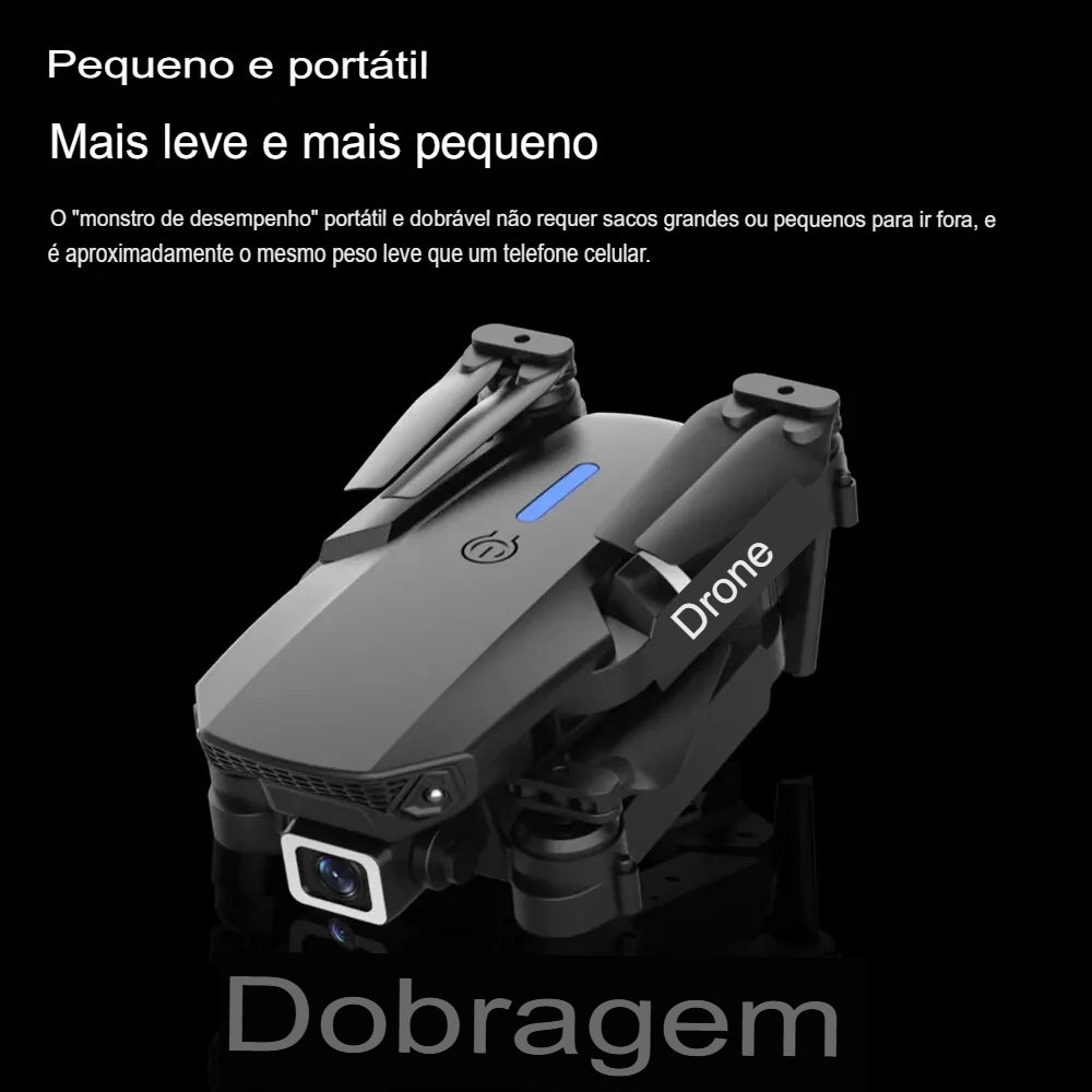 Explore Novos Horizontes com o Mini Drone Professional E88RC 4K HD – Compacto, Dobrável e Cheio de Tecnologia!