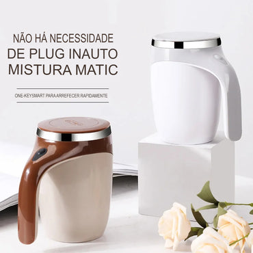 Revolucione o Seu Café: Caneca Misturadora Recarregável com Agitação Magnética!