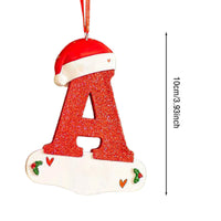 Decoração de Árvore de Natal: Pendentes Acrílicos com Letras - 26 Letras para Natal e Decoração de Ano Novo