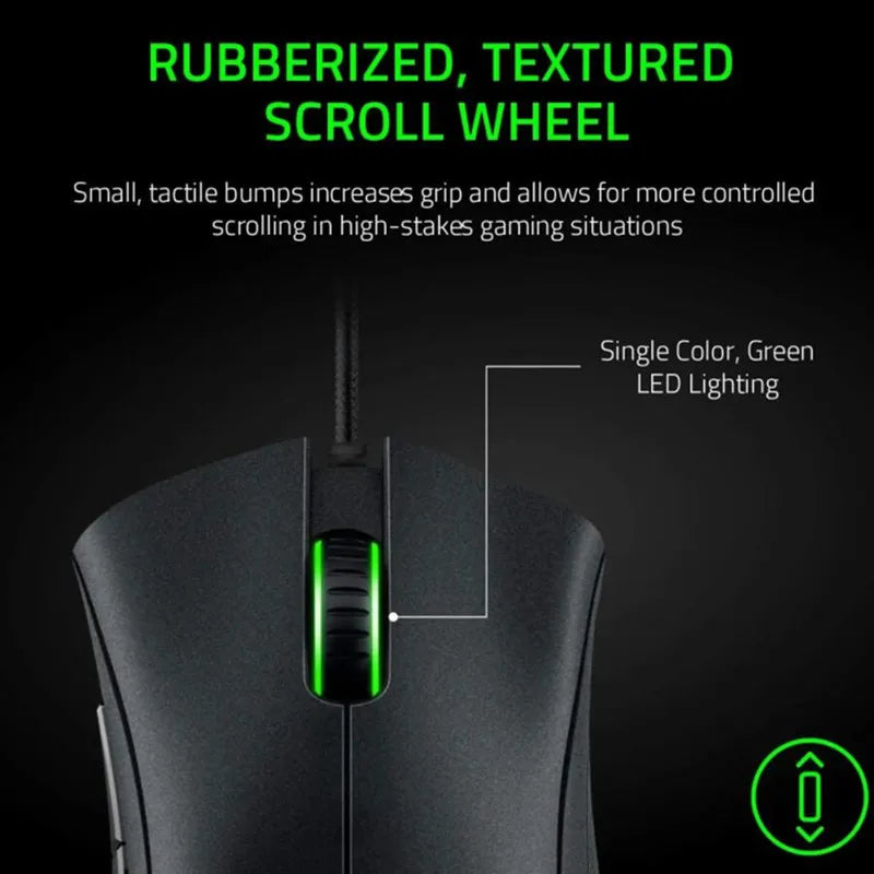 Razer DeathAdder Essential: Mouse Gamer com 6400 DPI e 5 Botões Independentes - Performance Imbatível!